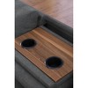 ChicFurnit Sectional Sofas Left Hand Facing Sofa and Chaise with Tufted Pillows and Nailhead Trim for Living Room, Dark Gray, 71"*98"*33" - 3 of 4