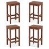 Arceso 26 Inch Bar Stools Set of 2, Counter Height Bar Stool with Footrest, Acacia Wood Bar Chairs for Kitchen Island, Dining Room, Cafe, Bar Counter - 4 of 4