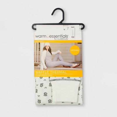 Warm Essentials By Cuddl Duds Women's Waffle Ribbed Combo Leggings