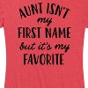 Women's - Instant Message - Aunt Isn't My First Name Short Sleeve Graphic T-Shirt - 2 of 4