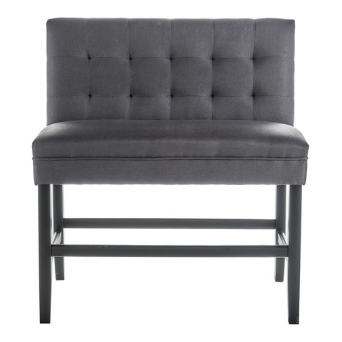 Kenan Barstool Bench Dark Charcoal Christopher Knight Home