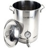 GasOne 8 Gallon Stainless Steel Home Brew Kettle Pot Pre Drilled 4 PC Set with Tri Ply Bottom, Stainless Steel Lid, Thermometer, Ball Valve Spigot - 4 of 4