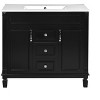 TUYOHW Bathroom Vanity with Top Sink, Bathroom Storage Cabinet with 2 Soft Closing Doors and 2 Drawers, Single Sink Bathroom Vanity - 2 of 4