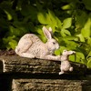 Melrose Stone Rabbit and Bunny Self Sitter (Set of 2) - 2 of 3