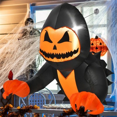 Syemin Decorative Holiday Scene Props 3.3-Foot Halloween Party Decoration Halloween Decorations Outdoor Inflatable Decoration, Orange, 36"*30"*40"