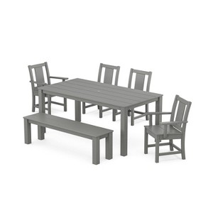 POLYWOOD 6pc Prairie Parsons Outdoor Patio Dining Set with Bench - 1 of 1