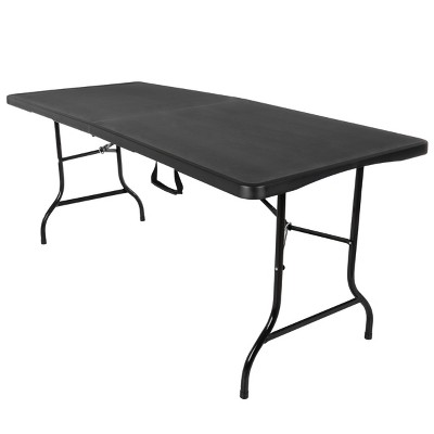 Black 6-Foot Folding Camping and Utility Table