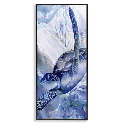 Stupell Industries Sea Turtle Swimming In Ocean, 10" x 24"
