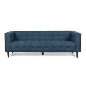 GDFStudio Croton Contemporary 89.75" Fabric/Boucle Tufted 3 Seater Sofa - 1 of 4