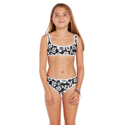 Volcom Girls Coco 2-piece Swimsuit Set, Black Combo - 7 : Target