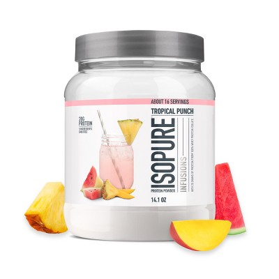 Isopure Infusions Protein Powder - Tropical Punch - 14oz