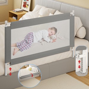 KTMBDW Baby Bed Rail Guard for Toddlers Toddler Bed Side Rails Swing Down Bedrail Extral Tall Child Safety Side Railing Guards for Kids - 1 of 4