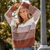 Women's Striped V Neck Drop Sleeve Sweater - Cupshe - 4 of 4