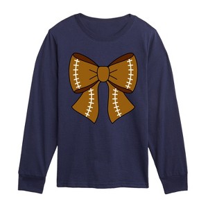 Boys' - Instant Message - Football Bow Long Sleeve Graphic T-Shirt - 1 of 4