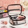 Glamlily 4 Pack Cosmetic Toiletry Bags for Travel, Makeup Storage, Clear, 2 Sizes - 2 of 4