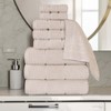 Zero Twist Cotton Waffle Honeycomb Medium Weight 9 Piece Bathroom Towel Set by Blue Nile Mills - 2 of 4