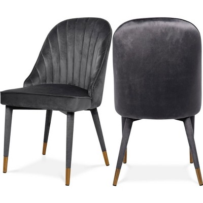 Meridian Furniture,Belle Velvet Dining Chair, Set of 2