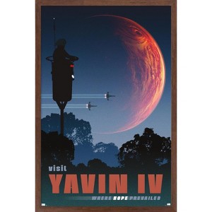 Trends International Star Wars: Yavin 4 - Where Hope Prevailed by Russell Walks Framed Wall Poster Prints - 1 of 4