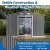 Kelly All Weather Metal Tool Shed, Patio Storage Shed with Metal Foundation and Lockable Doors, Outdoor Storage Box - The Pop Home - 4 of 4