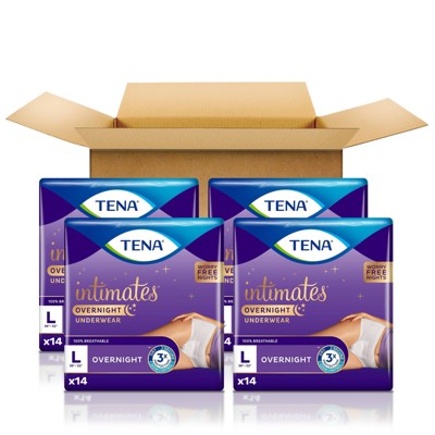 TENA Incontinence Underwear for Women for Overnight - L - 56ct
