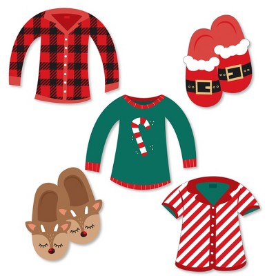 Big Dot Of Happiness Christmas Pajamas - Shaped Fill-in Invitations -  Holiday Plaid Pj Party Invitation Cards With Envelopes - Set Of 12 : Target