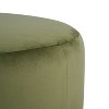 Okak Round Ottoman Bench Coffee Table Soft Upholstered Foot Rest Velvet Small Ottomans Foot Stools for Living Room, Entryway,Bedroom, Olive Green - 4 of 4