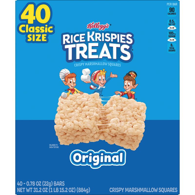 Rice Krispies Treats Original Marshmallow Squares - 40ct/31.2oz, 6 of 10