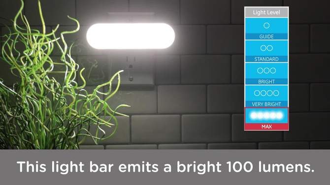 GE 100 Lumens UltraBright LightSensing LED Light Bar, 2 of 12, play video