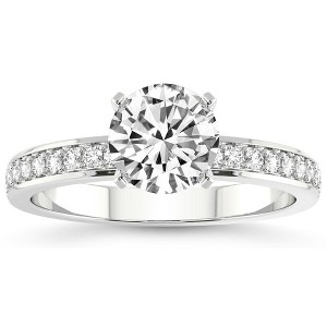 Pompeii3 2 1/4Ct Lab Created Diamond Engagement Ring in White, Yellow, or Rose Gold - 1 of 4