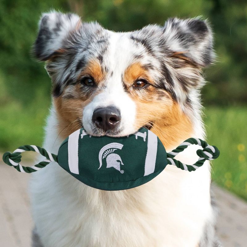 NCAA Michigan State Spartans Nylon Football Dog Toy, 3 of 5
