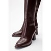 Paradis - Burgundy Block Heel Knee-High Boot (Women) | Prologue Shoes - 4 of 4