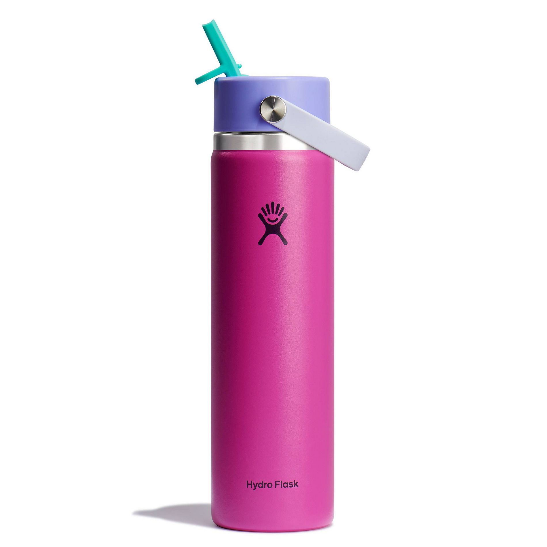 Hydro Flask 24oz Wide Mouth Flex Straw Water Bottle Holiday Punch: Vacuum-Insulated, Leakproof, Dishwasher-Safe