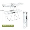 Costway 2-Level Clothes Drying Rack Foldable Airer w/ Height-Adjustable Gullwing - image 2 of 4