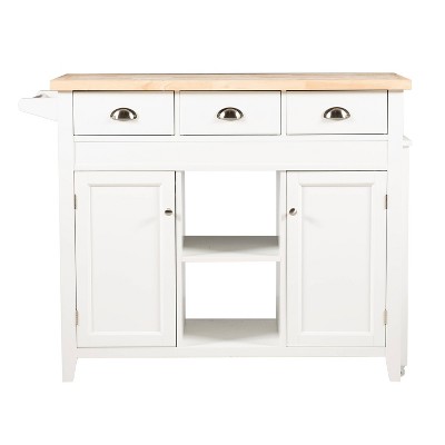 Sheridan Kitchen Cart - White - Linon