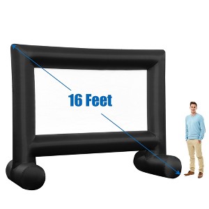 Costway 14FT\16FT\18FT\20FT Inflatable  Projector Screen Projection Outdoor Home Theater W/ Blower - 1 of 4