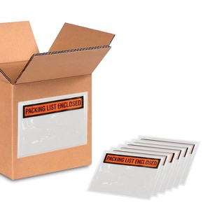 PSBM 1000 Pieces 5.5" x 10" Packing List Enclosed Envelopes, Panel Face Pouches - 1 of 1