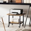 Tangkula 2-Tier Rolling Under Desk Printer Cart with 2 Storage Shelves Printer Stand for home office - 2 of 4