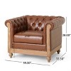 GDFStudio Batavia Chesterfield Tufted Club Chair with Nailhead Trim - 3 of 4