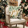 Christmas Throw Pillow Covers 18x18, Christmas Tree Pinecore Snowflake Green and Gold Pillow Cases Set of 4 - 2 of 4