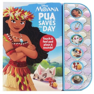Disney Moana - Pua Saves the Day Textured Sound Board Book - Touch & Feel Textured Sound Pad for Tactile Play - 1 of 4