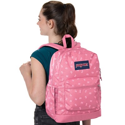 Рюкзаки JanSport Cross Town Plus 17" Fits 15" Laptop Water Resistant Backpack - Pink Bow — фото 5
