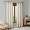 Faux Linen Tab Top Fleece Lined Curtain Panel(Only 1 Pc Panel) - 3 of 4