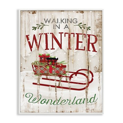 Stupell Industries Rustic Winter Wonderland Sleigh, 16" x 20"