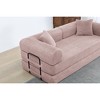 77.9" Corduroy Convertible Sofa Bed with Folding Mattress - 2 of 4