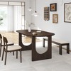 MAYEERTY 67" Wood Oval Dining Table for 4-6, Farmhouse Modern Kitchen & Dining Room Table - 3 of 4