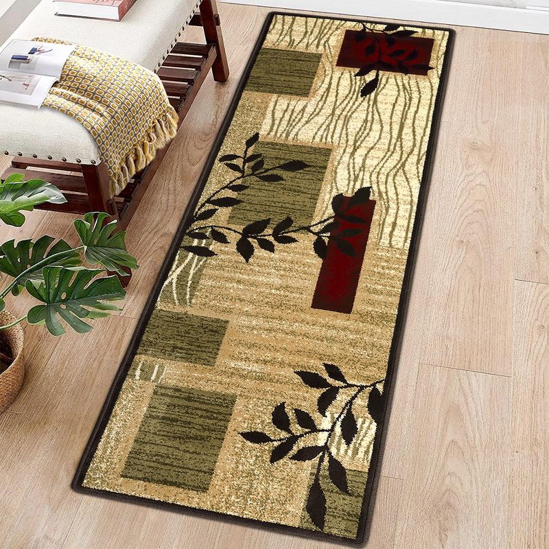 Area Rug Bohemian Area Rug Plush Thick Rug Geometric Floral Rug Thick Durable Stain-Resistant Rug Dining Office Mat, 2 of 9