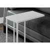 Monarch Specialties Accent Table C-Shaped End Side Snack Living Room Bedroom Metal Tempered Glass White Contemporary Modern - 3 of 4