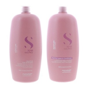 Alfaparf Semi Di Lino Moisture Nutritive Low Shampoo, 33.8 oz & Alfaparf Semi Di Lino Moisture Nutritive Leave-In Conditioner, 33.8 oz DUO - 1 of 4