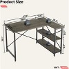 Bestier 47 inch Corner L-Shaped Desk with Storage Shelves Home Office Desk - 4 of 4