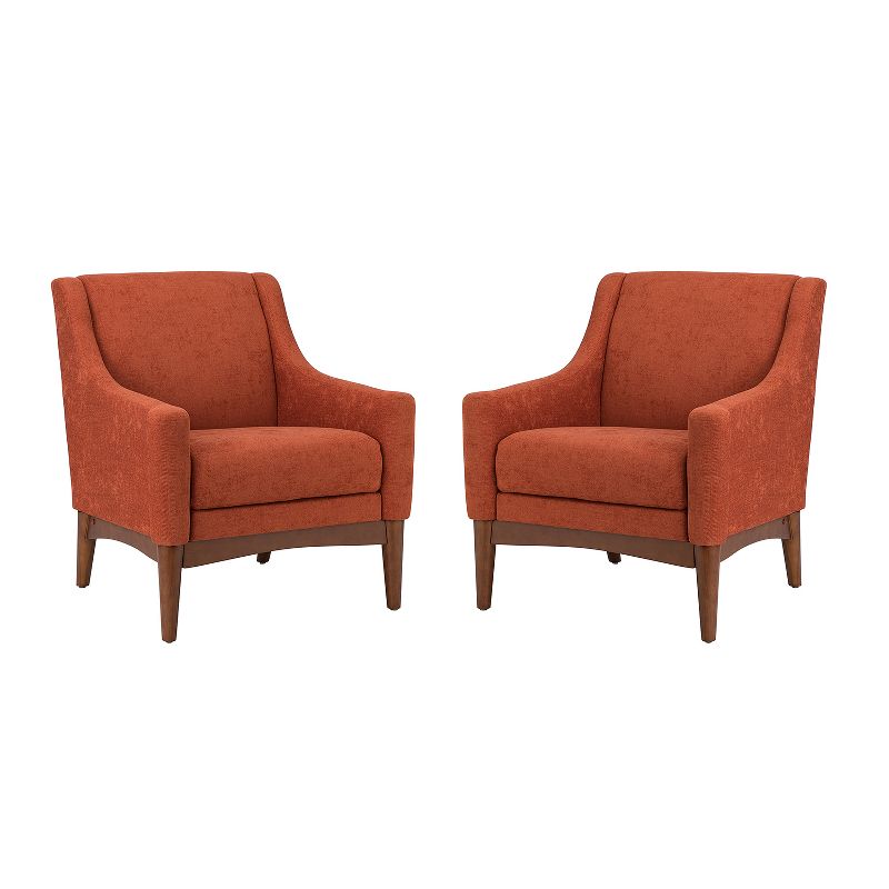 Set of 2 Gerard Mid-century Modern Style Armchair with Sloped Arms | ARTFUL LIVING DESIGN, 2 of 11